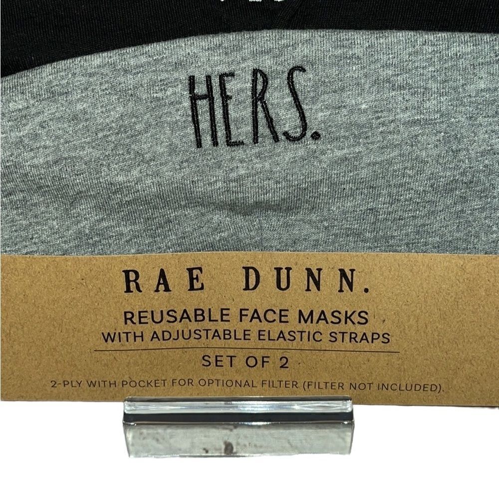Rae Dunn Reusable Face Masks- Set of 2 - Picture 3 of 5